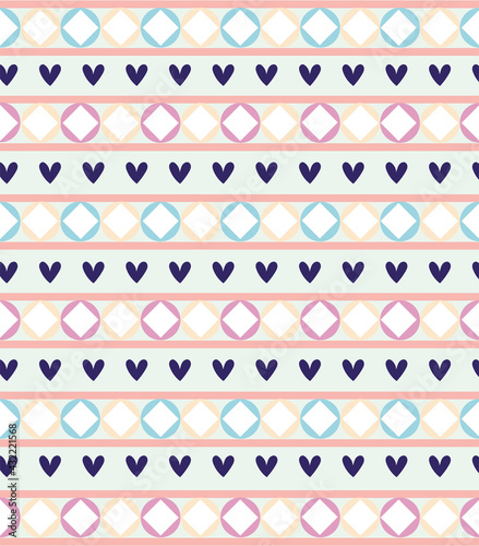 hearts figure geometric pattern