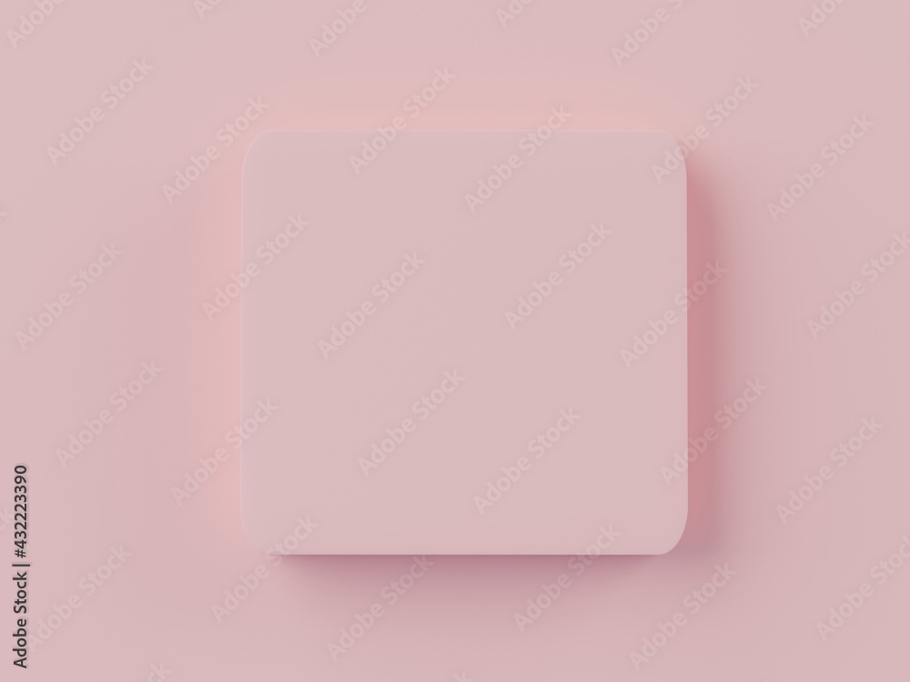 3d render top view of pink blank banner frame for mock up and display products with pastel background. - obrazy, fototapety, plakaty 