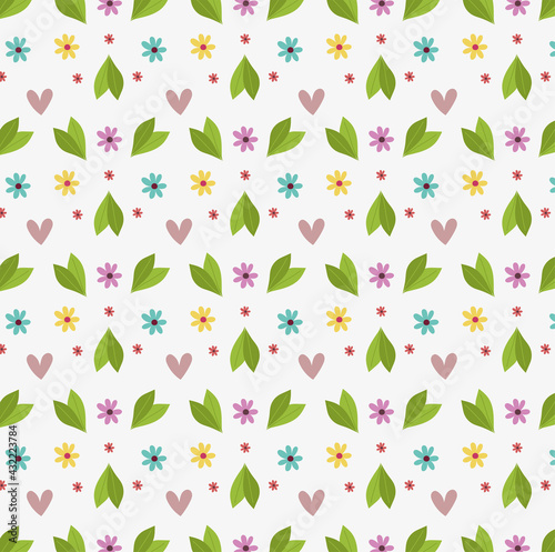Wallpaper Mural flowers leaf pattern Torontodigital.ca