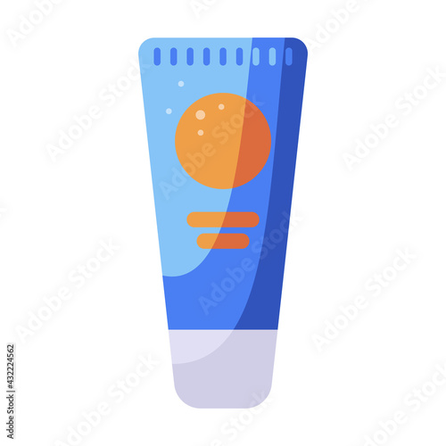 Vector flat illustration of sun cream.