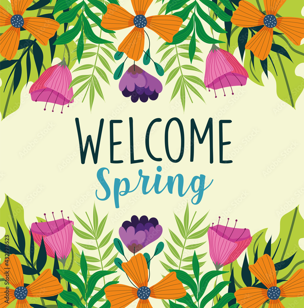 Fototapeta premium welcome spring seasonal