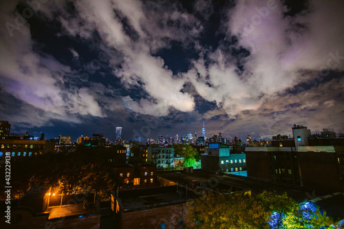 New York at night cityscape
