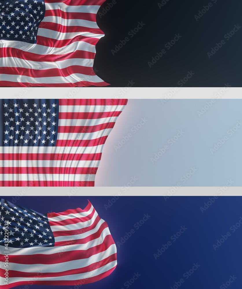 Abstract United States Flag 3D Render (3D Artwork) Abstract United States Flag 3D Render (3D Artwork)