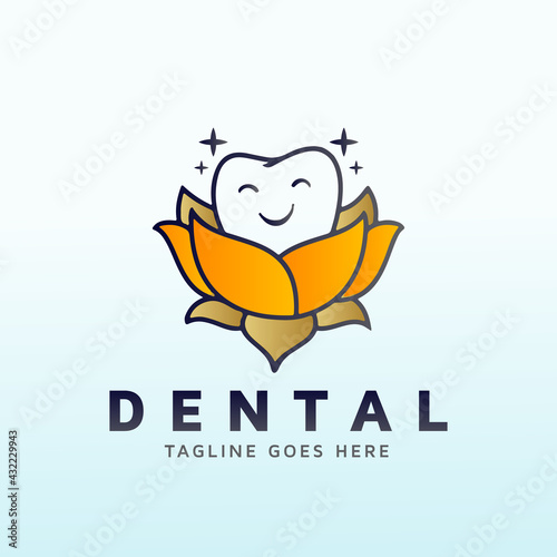 pediatric dental vector logo design idea and inspiration