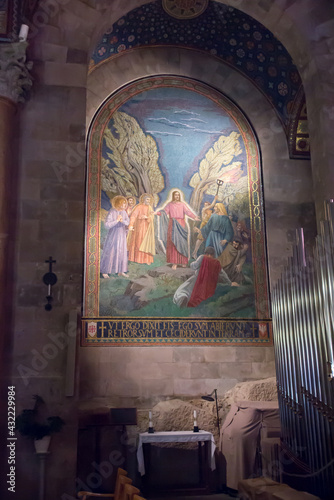 Obraz na plátně Jerusalem, Israel, January 29, 2020: Interior of the Church of All Nations also known as the Basilica of the Agony
