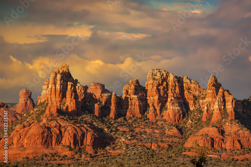 Red Rock pinnacles viewed from Pigs Trails, south of Sedona, Arizona.