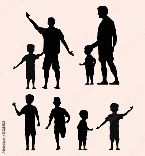 two fathers silhouettes