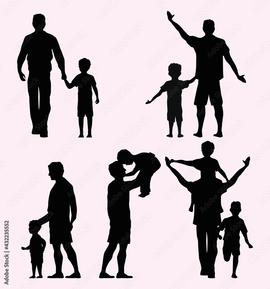 five fathers silhouettes