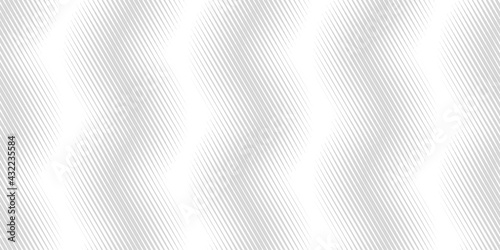 Seamless halftone wavy pattern. Stylish monochrome striped texture. Vector abstract background.