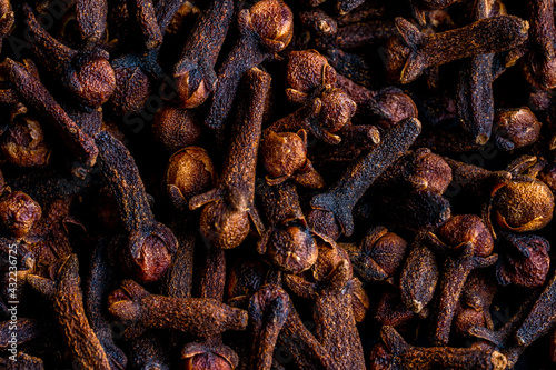 Closeup of whole cloves photo