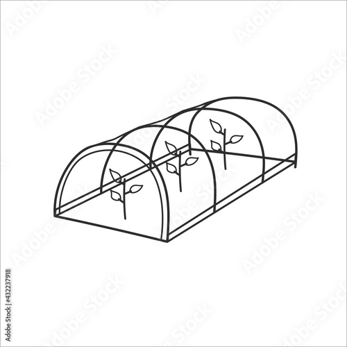 Slika na platnu Greenhouse with plants for a good harvest of vegetables