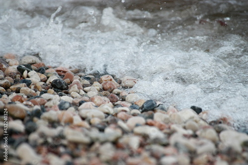 pebbles on the beach, black sea crimea