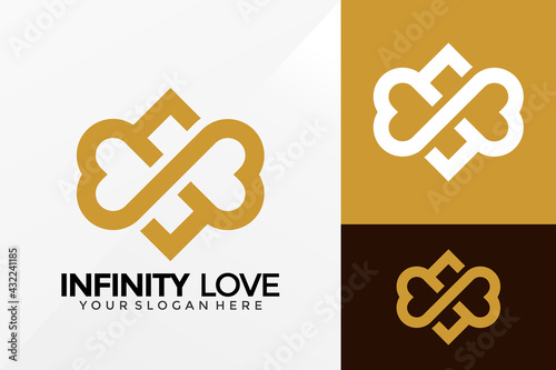 Infinity Love Logo Design, Brand Identity logos vector, modern logo, Logo Designs Vector Illustration Template
