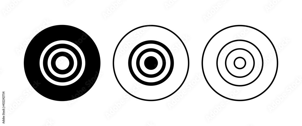 Target icon set. goal icon vector. target marketing icon vector