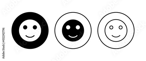 smile icon set. smile emoticon icon. feedback