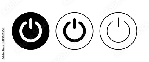Power icon set. Power Switch Icon. Electric power