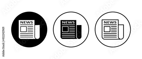 Newspaper icon set. news paper vector sign