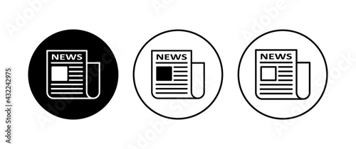 Newspaper icon set. news paper vector sign