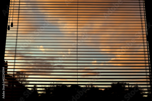 фотографія View through a home window as concept of agoraphobia or anxiety