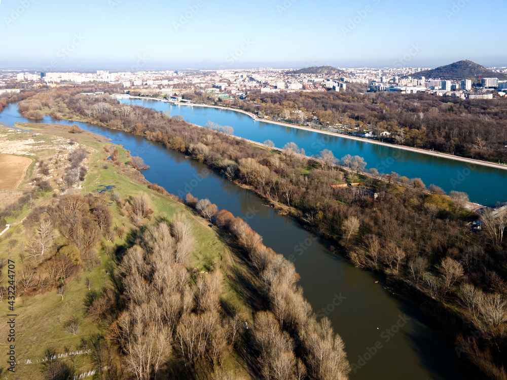 Obraz premium Aerial view of Rowing Venue in city of Plovdiv, Bulgaria