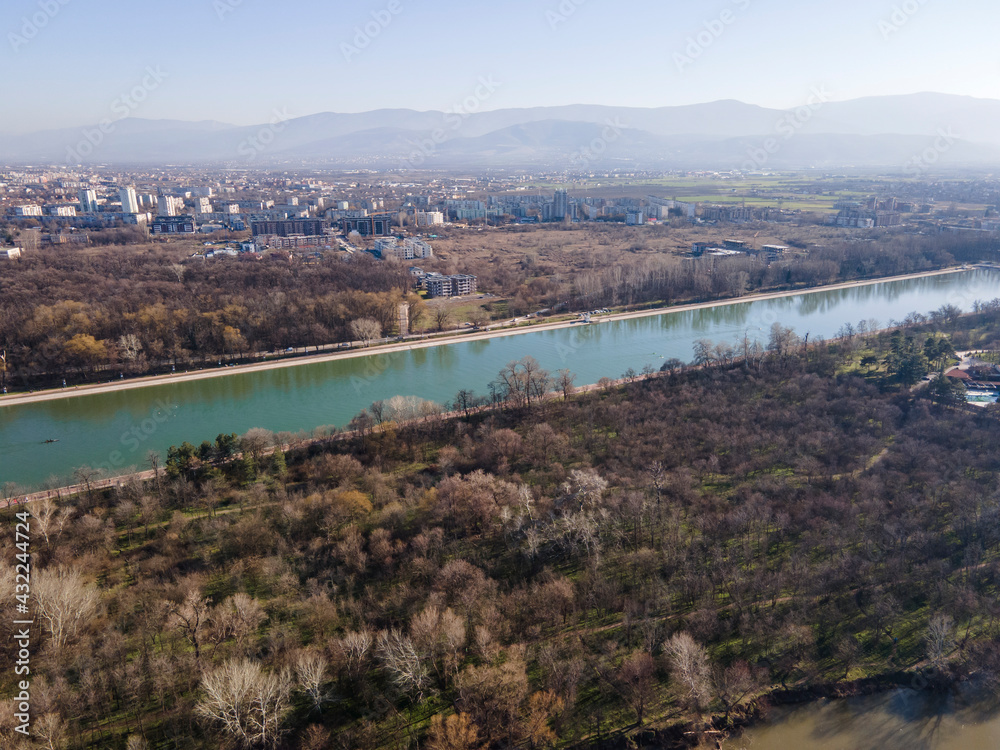Aerial view of Rowing Venue in city of Plovdiv, Bulgaria Aerial view of Rowing Venue in city of Plovdiv, Bulgaria