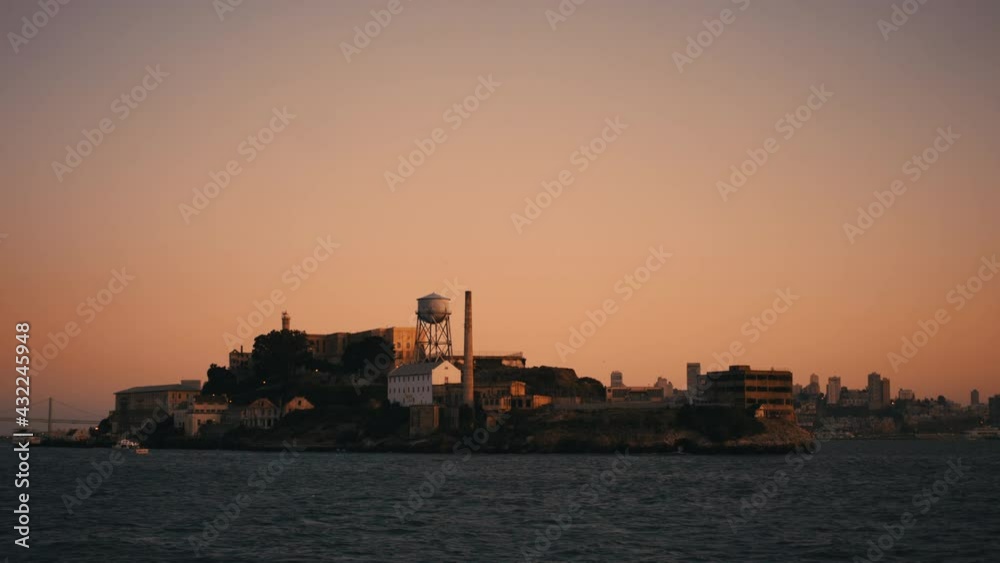 alcatraz san fransisco at sunset west coast 4k alcatraz san fransisco at sunset west coast 4k