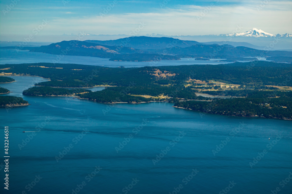 Stock Aerial Photo of Gulf Islands, Canada