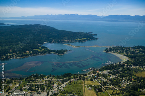 Aerial of Sooke, Vancouver Island British Columbia, Canada