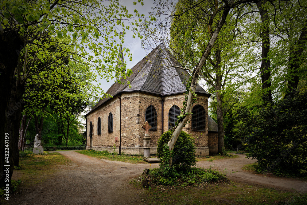 The church of St. Mary Magdalene and Lazarus in the Cologne cemetery Melaten from the year 1245 The church of St. Mary Magdalene and Lazarus in the Cologne cemetery Melaten from the year 1245