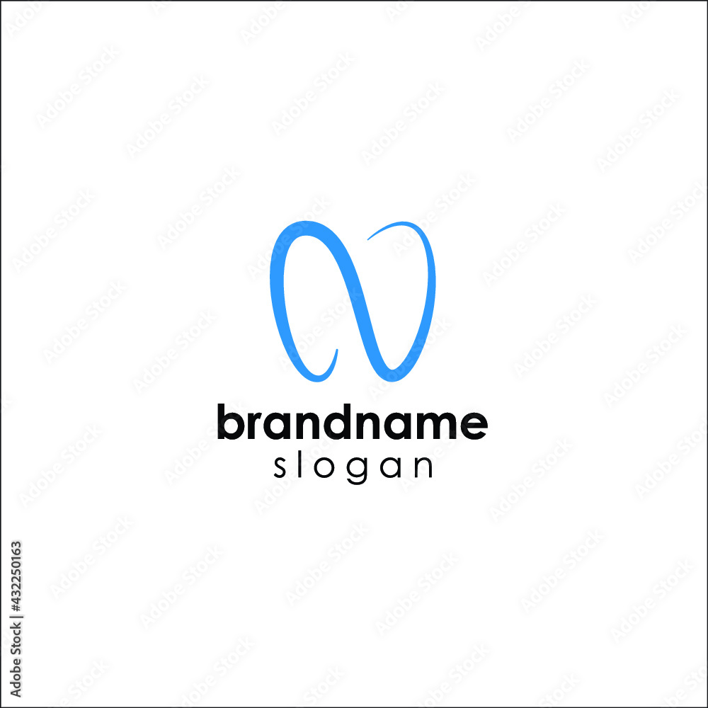 Dental Clinic Logo Dental abstract design vector template Linear style. Dentist stomatology medical doctor Logotype concept icon.
