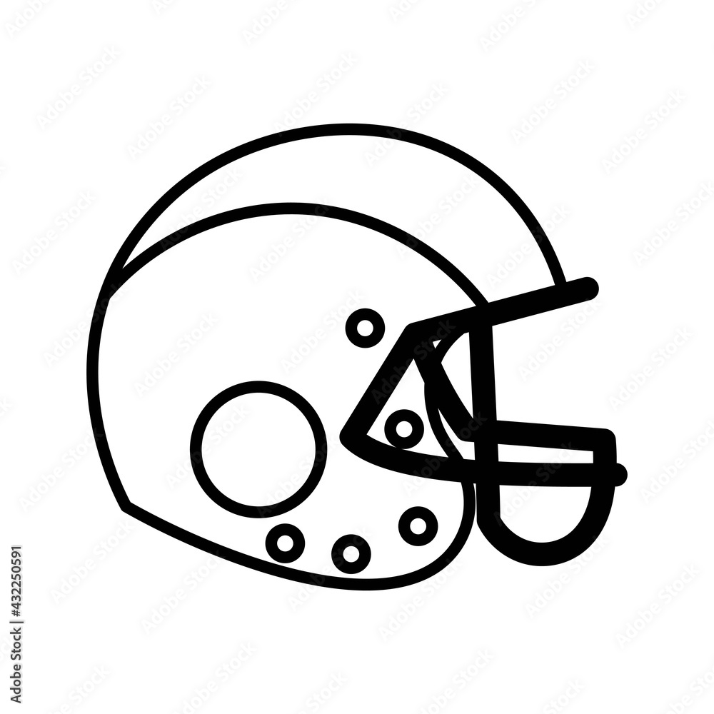 Isolated american football helmet icon