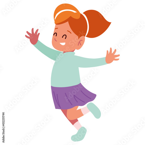 happy jumping girl © djvstock