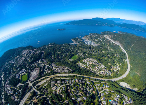 Fototapeta Naklejka Na Ścianę i Meble -  Stock aerial photo of West Vancouver, BC, Canada