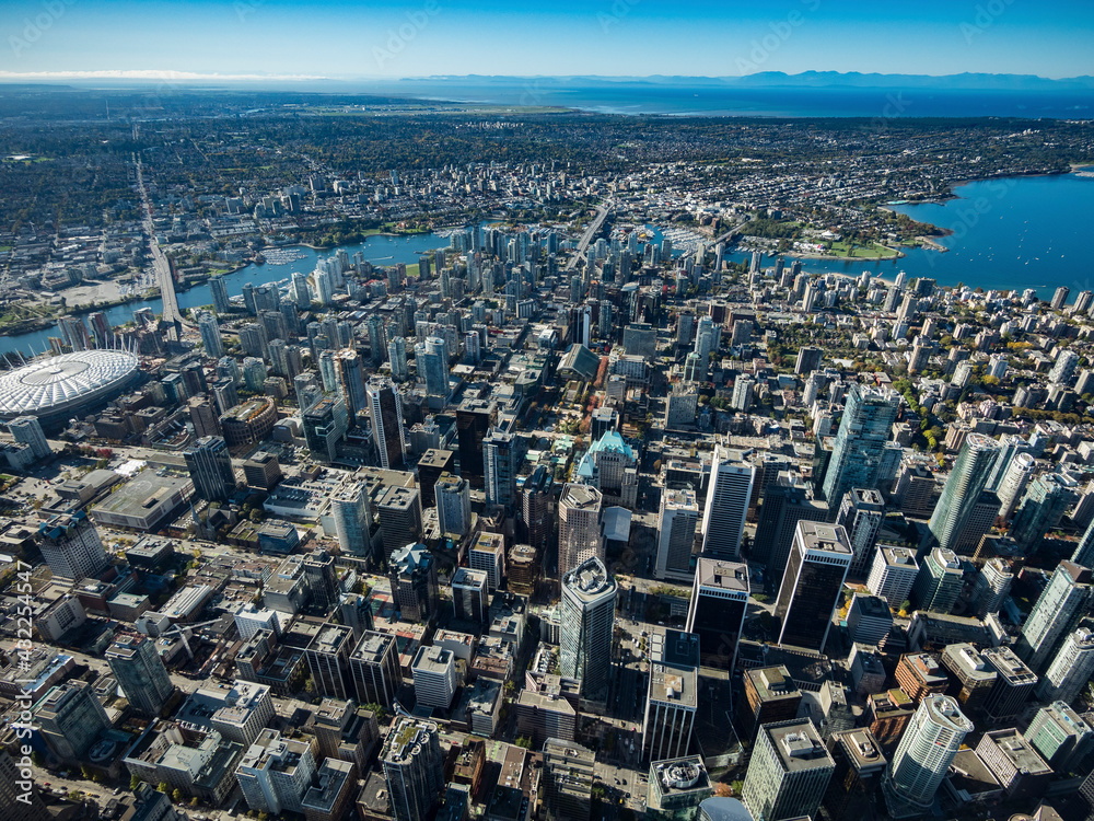 Stock aerial photo of Downtown Vancouver, Canada Stock aerial photo of Downtown Vancouver, Canada