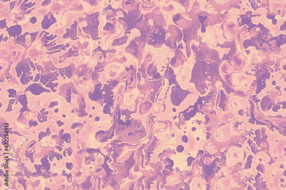 Marbled paper art background with bright and pretty colors. inkscapes made with acrylic