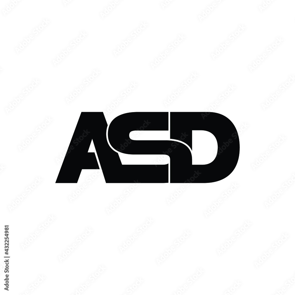 ASD letter monogram logo design vector ASD letter monogram logo design vector