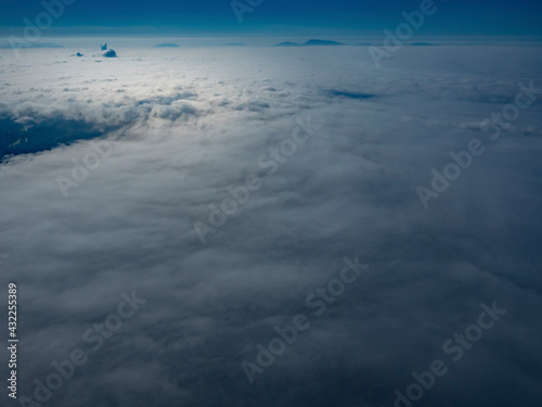 Stock aerial photo of low lying cloudN, Canada photo