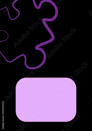 Vertical illustration format A4 - the design of the screen of the phone or tablet for inscriptions and photos