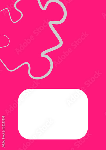 Vertical illustration format A4 - the design of the screen of the phone or tablet for inscriptions and photos