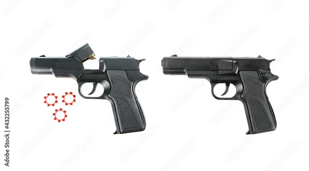 Replica gun isolated on white with clipping path Replica gun isolated on white with clipping path