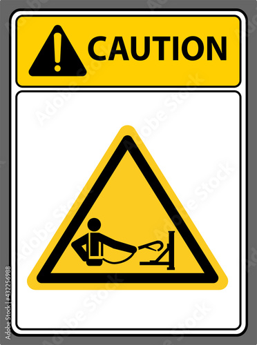 Please use the safety hook before every work.,Caution sign