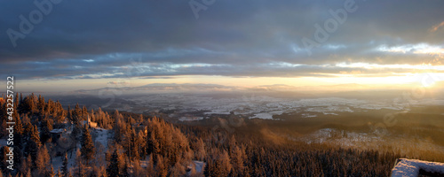 Sunrise on the Tatar mountains in Slovakia.