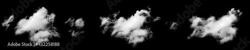cloud isolated on black background 