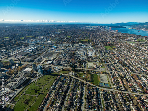 Stock aerial photo of Willingdon Heights Burnaby, Canada photo