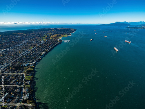 Stock aerial photo of Beaches and Point Grey Vancouver, Canada