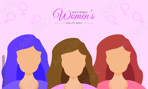 National Women's Health week vector illustration.