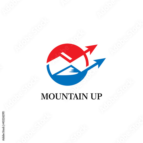 Free Download mountain up financial logo vector concept, icon, element, and template for company - GFXLoad