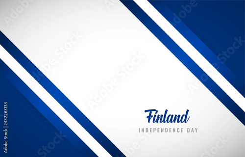 Happy Independence day of Finland with Creative Finland national country flag greeting background