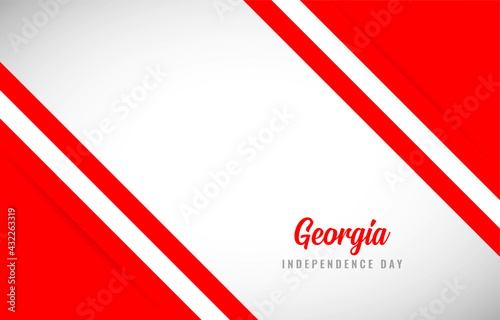 Happy Independence day of Georgia with Creative Georgia national country flag greeting background