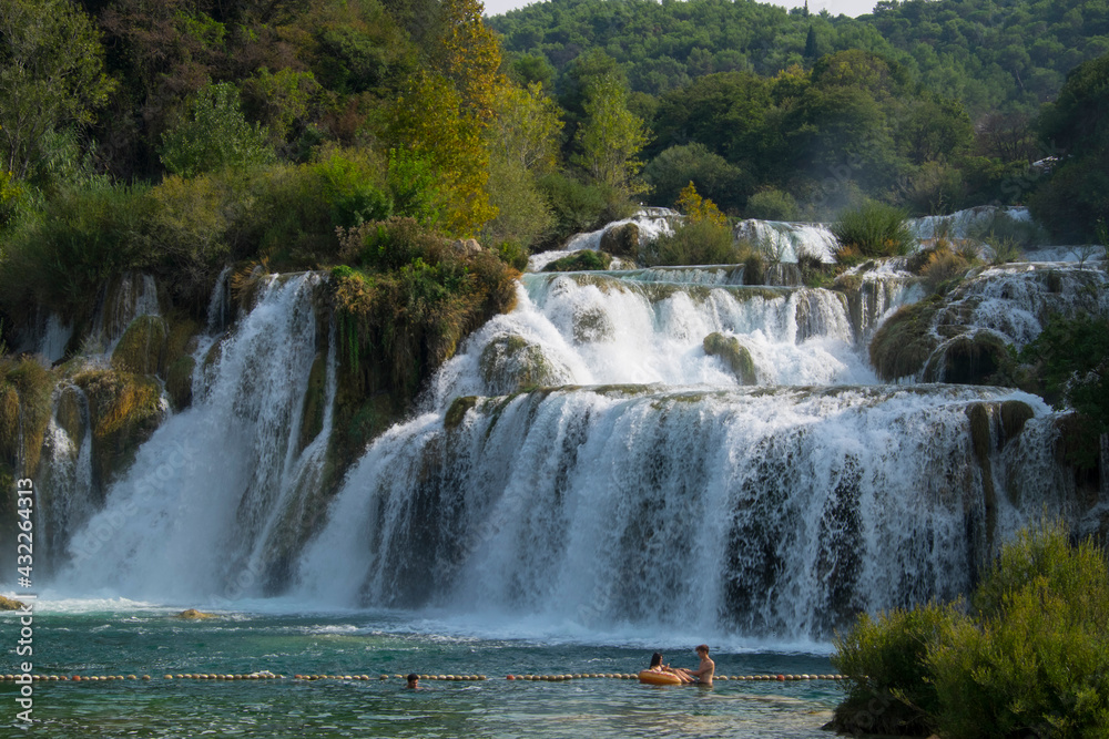 Waterfall in Krka National Park Croatia September 15, 2018